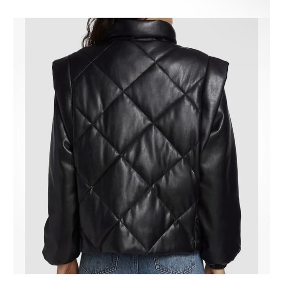 PISTOLA NWT Collista Black Convertible Quilted Puffer Coat Removable Sleeves XL - Picture 3 of 10